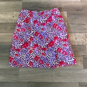 EUC Lilly Pulitzer White Label Corduroy Floral Pattern Skirt